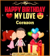GIF Happy Birthday Love Kiss gif Corazon